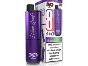 IVG 2400 4 in 1 Disposable Vape-Grape Edition
